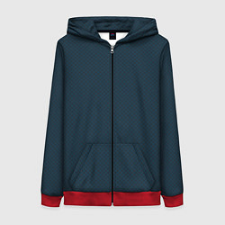 Женская толстовка на молнии Черная сетка на темно синем