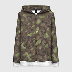 Толстовка на молнии женская Камуфляж Multicam, цвет: 3D-белый