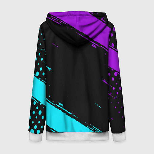 Женская толстовка на молнии Фредди - neon / 3D-Белый – фото 2