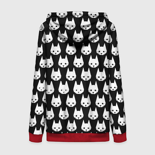 Женская толстовка на молнии Stray Pattern / 3D-Красный – фото 2