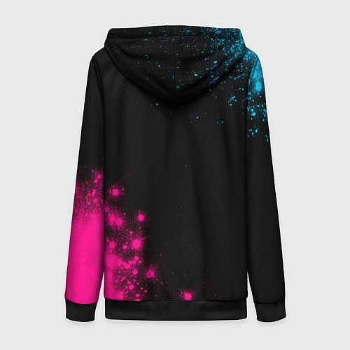 Женская толстовка на молнии Thirty Seconds to Mars Neon Gradient / 3D-Черный – фото 2