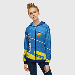 Толстовка на молнии женская Valencia Абстракция, цвет: 3D-синий — фото 2