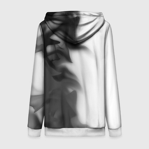 Женская толстовка на молнии Рэпер Грибы в стиле граффити: по-вертикали / 3D-Белый – фото 2