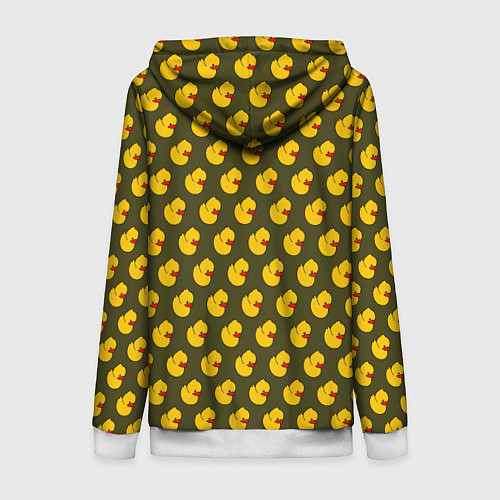 Женская толстовка на молнии Ути Коричнево-зелёный / 3D-Белый – фото 2