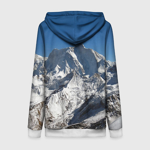 Женская толстовка на молнии Канченджанга, Гималаи, 8 586 м / 3D-Белый – фото 2