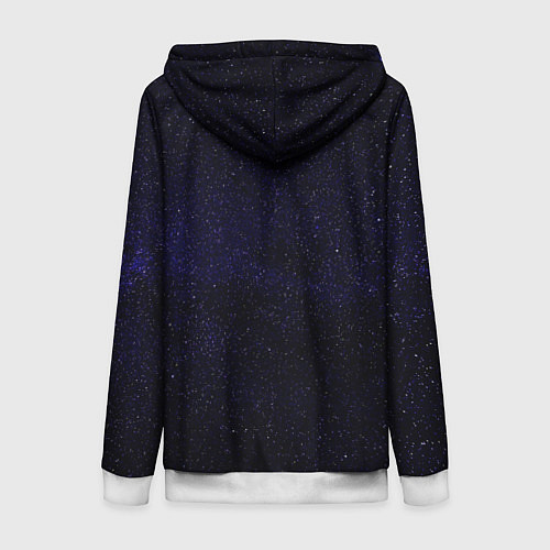 Женская толстовка на молнии Молчаливые космические дали / 3D-Белый – фото 2
