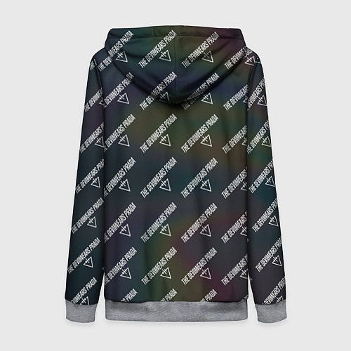 Женская толстовка на молнии The Devil wears prada pattern / 3D-Меланж – фото 2