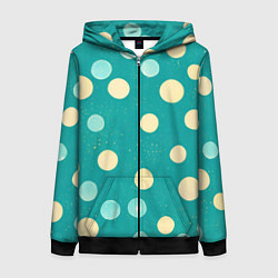 Женская толстовка на молнии Нарисованные кружочки радости