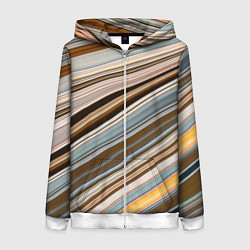 Женская толстовка на молнии Colored wavy lines