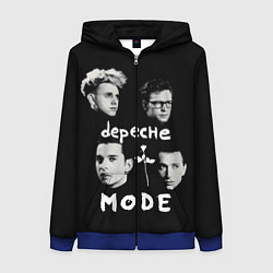 Толстовка на молнии женская Depeche Mode portrait, цвет: 3D-синий