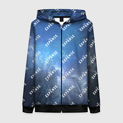 Толстовка на молнии женская The Expanse pattern, цвет: 3D-черный