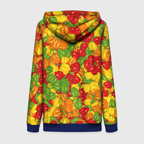 Женская толстовка на молнии Острый перц Хабанеро / 3D-Синий – фото 2