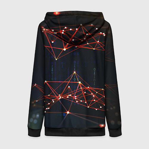 Женская толстовка на молнии Соединение точек / 3D-Черный – фото 2