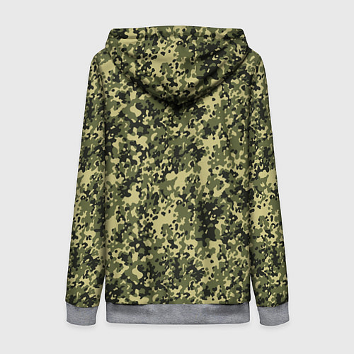 Женская толстовка на молнии Камуфляж Flecktarn Jeitai / 3D-Меланж – фото 2