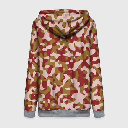 Женская толстовка на молнии Камуфляж German Desert / 3D-Меланж – фото 2
