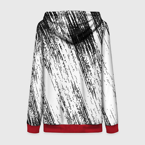 Женская толстовка на молнии Мокрый асфальт / 3D-Красный – фото 2