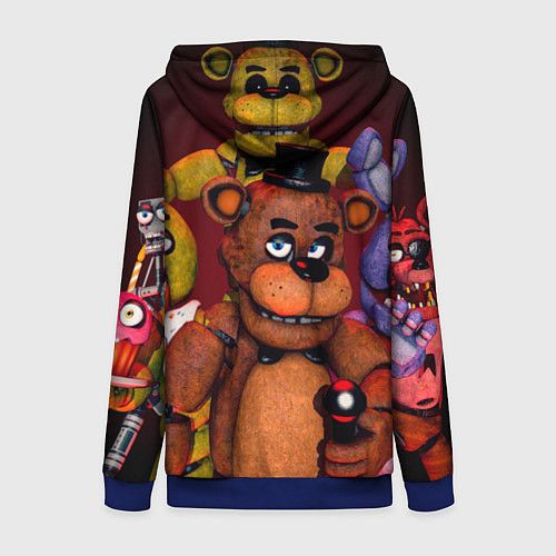 Женская толстовка на молнии Пять ночей Фредди / 3D-Синий – фото 2