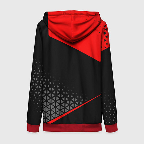 Женская толстовка на молнии Mitsubishi - Sportwear / 3D-Красный – фото 2