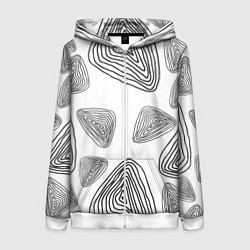 Женская толстовка на молнии Чёрные отпечатки древности