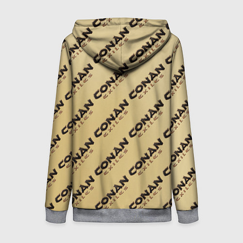 Женская толстовка на молнии Конан эксайлс узор / 3D-Меланж – фото 2