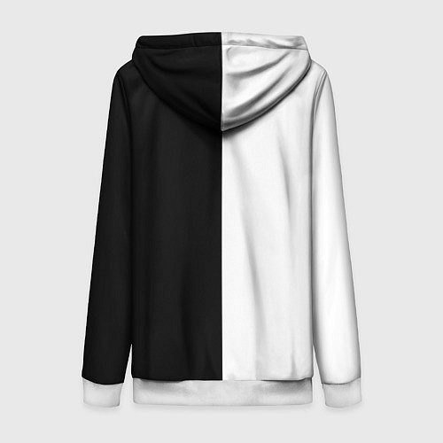 Женская толстовка на молнии ШБ черно-белый вариант / 3D-Белый – фото 2