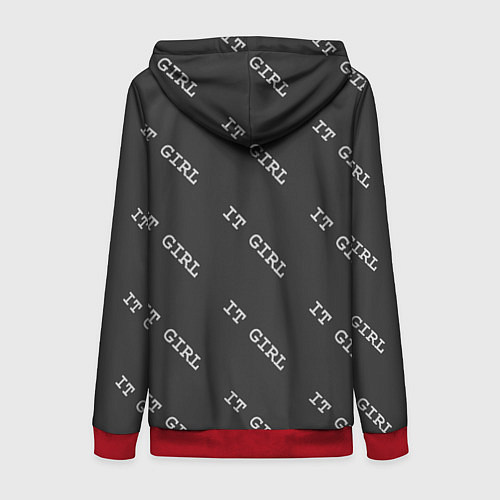 Женская толстовка на молнии Программисты - IT GIRL / 3D-Красный – фото 2