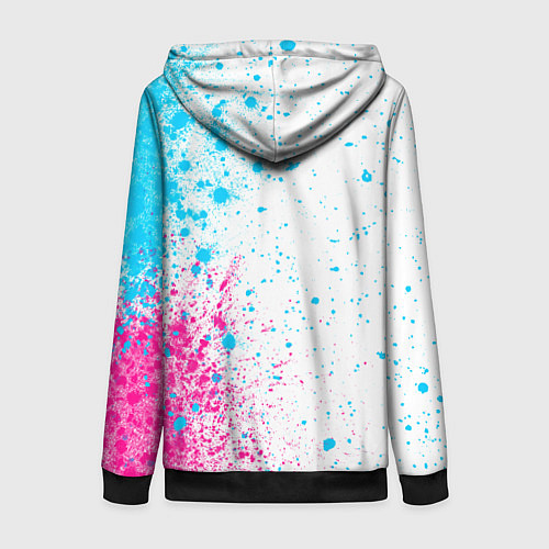 Женская толстовка на молнии Ajax neon gradient style: по-вертикали / 3D-Черный – фото 2