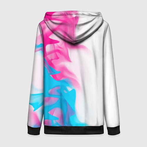 Женская толстовка на молнии Need for Speed neon gradient style: по-вертикали / 3D-Черный – фото 2