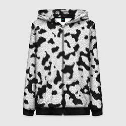 Женская толстовка на молнии Далматин - текстура
