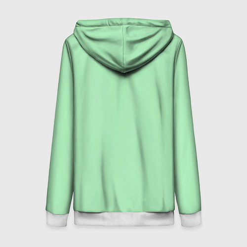 Женская толстовка на молнии Мятный радуга / 3D-Белый – фото 2