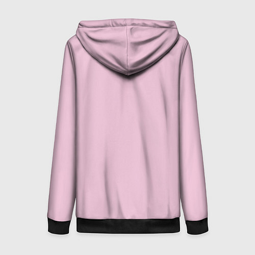 Женская толстовка на молнии Розовый радуга / 3D-Черный – фото 2