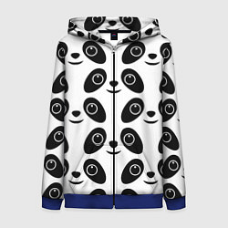Толстовка на молнии женская Panda bing dun dun, цвет: 3D-синий