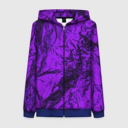 Женская толстовка на молнии Фиолетовая фольга