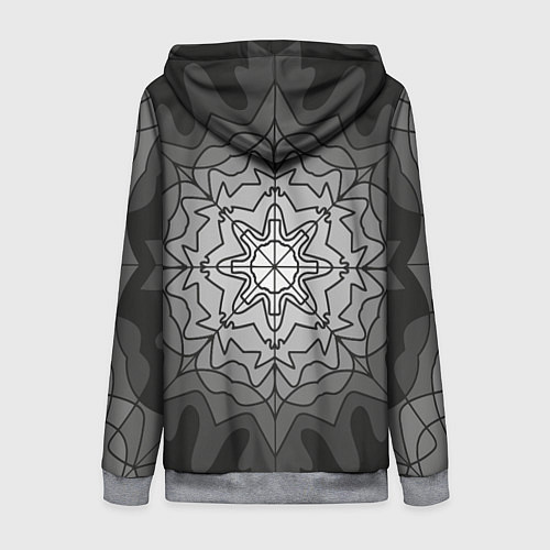 Женская толстовка на молнии Бабушкин ковер / 3D-Меланж – фото 2