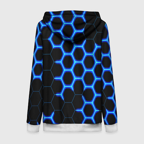 Женская толстовка на молнии Неоновая броня земля воздух / 3D-Белый – фото 2