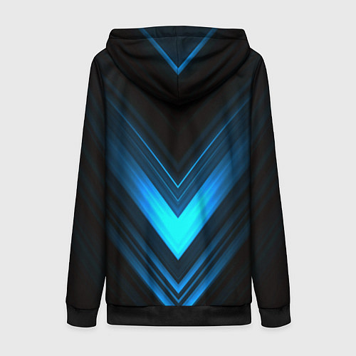Женская толстовка на молнии Neon geometry stripes / 3D-Черный – фото 2