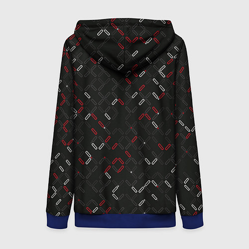 Женская толстовка на молнии Текстурный узор / 3D-Синий – фото 2