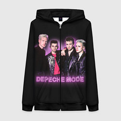 Толстовка на молнии женская 80s Depeche Mode neon, цвет: 3D-черный