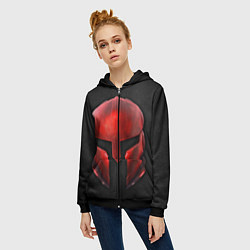 Толстовка на молнии женская Red Gladiator, цвет: 3D-черный — фото 2