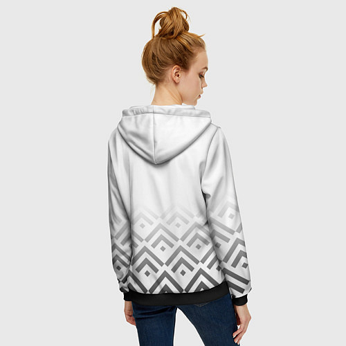 Женская толстовка на молнии BMW m power - белый / 3D-Черный – фото 4