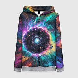 Женская толстовка на молнии Астрономический пейзаж