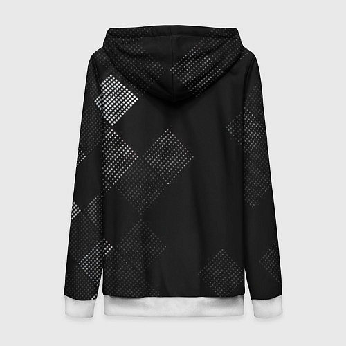Женская толстовка на молнии Векторная сетка / 3D-Белый – фото 2