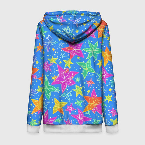 Женская толстовка на молнии Морские мотивы / 3D-Белый – фото 2