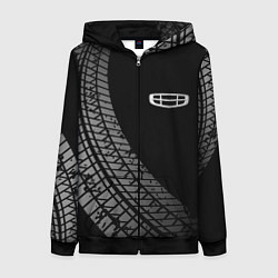 Женская толстовка на молнии Geely tire tracks