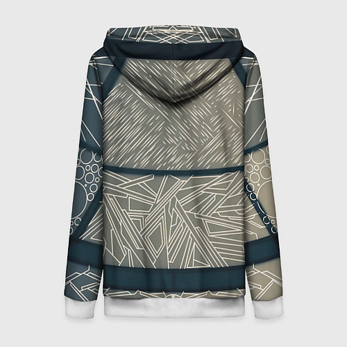 Женская толстовка на молнии Стеклянка / 3D-Белый – фото 2