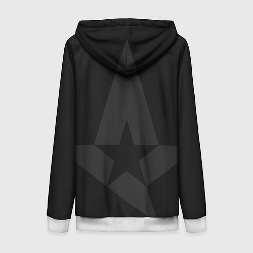 Женская толстовка на молнии Форма Astralis black / 3D-Белый – фото 2