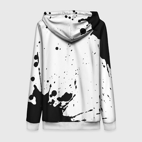 Женская толстовка на молнии Pink Floyd и рок символ на светлом фоне / 3D-Белый – фото 2