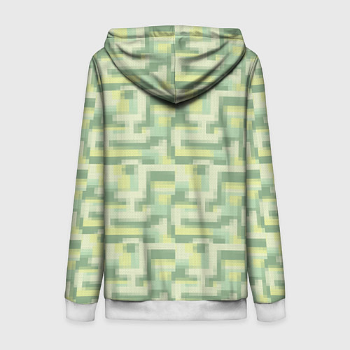 Женская толстовка на молнии Зеленые слаймы стардью / 3D-Белый – фото 2