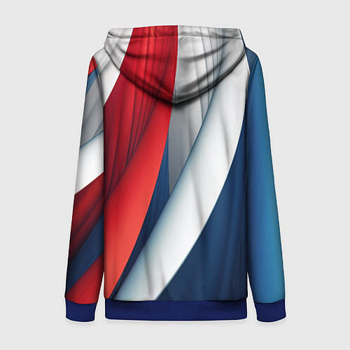 Женская толстовка на молнии Герб России абстракция / 3D-Синий – фото 2