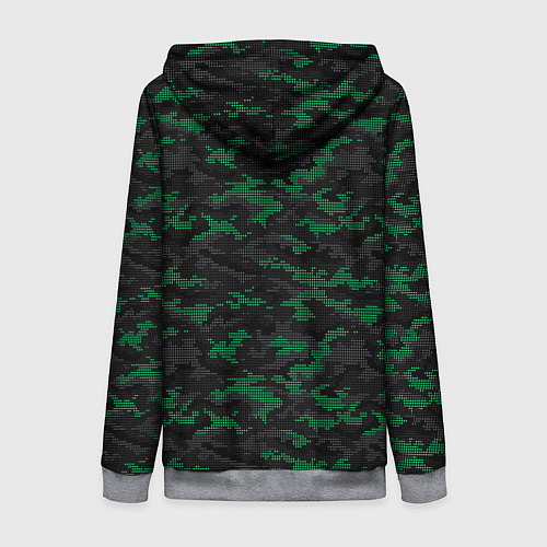 Женская толстовка на молнии Точечный камуфляжный узор Spot camouflage pattern / 3D-Меланж – фото 2